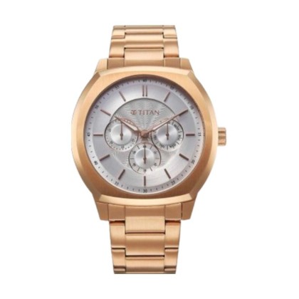Titan Regalia Arc 90213WM01 Silver Dial Stainless Steel Strap Analog Men Watch